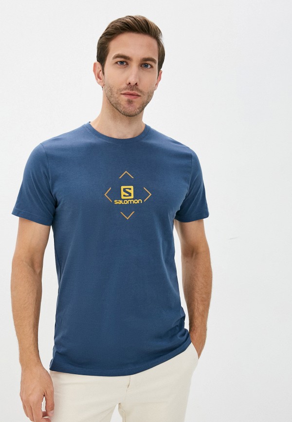 мужская спортивные футболка salomon, синяя