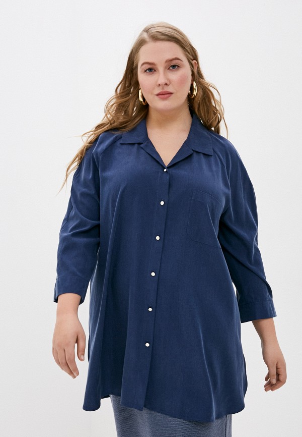 женская блузка samoon by gerry weber, синяя