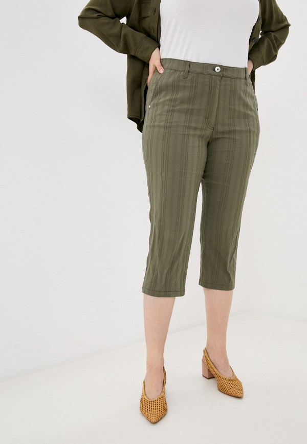 женские прямые брюки samoon by gerry weber, хаки