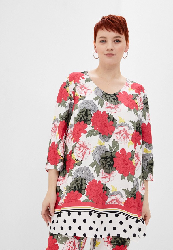 женская блузка samoon by gerry weber, разноцветная