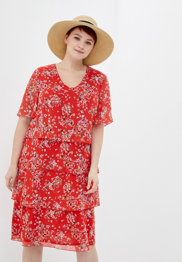 женское повседневные платье samoon by gerry weber, красное