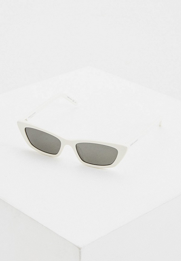 женские солнцезащитные очки saint laurent, белые