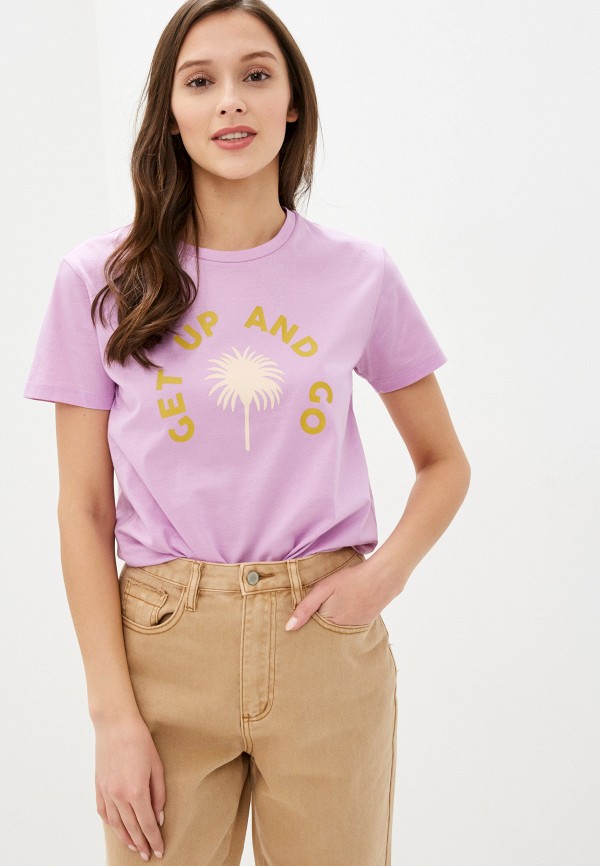 женская футболка scotch&soda, фиолетовая