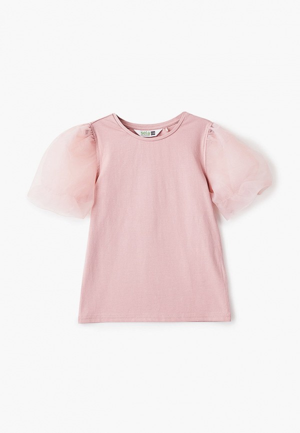 блузка sela для девочки, розовая