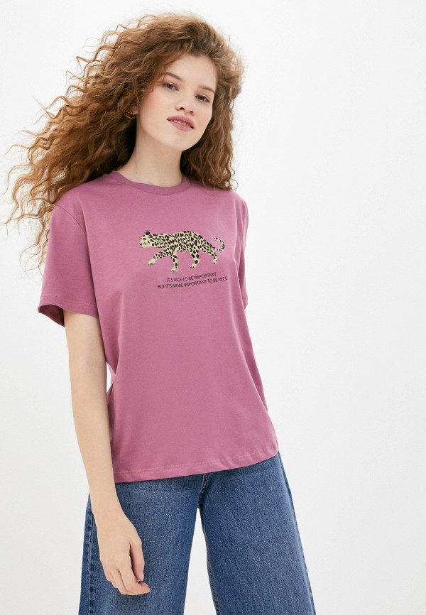 женская футболка sela, розовая