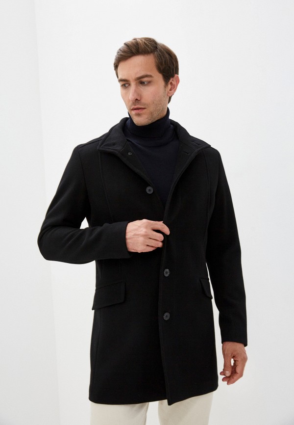 мужское пальто selected homme, черное