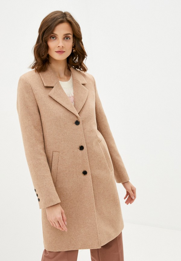 женское пальто selected femme, коричневое