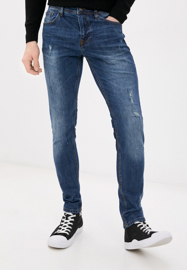 мужские зауженные джинсы shine original, синие
