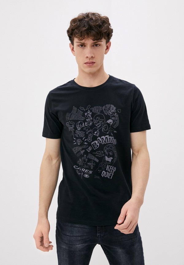 мужская футболка с коротким рукавом shine original, черная