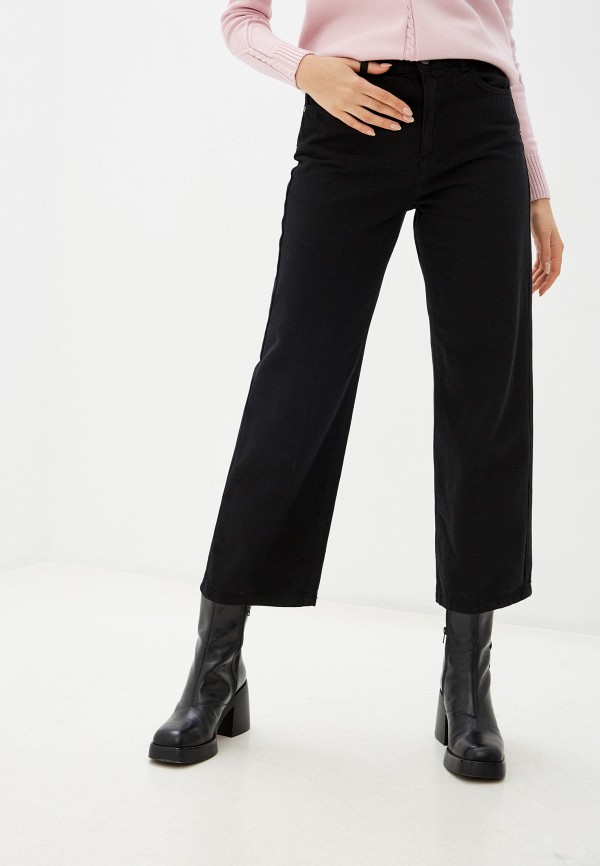 женские прямые джинсы sisley, черные