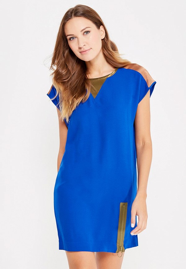 женское повседневные платье sisley, синее