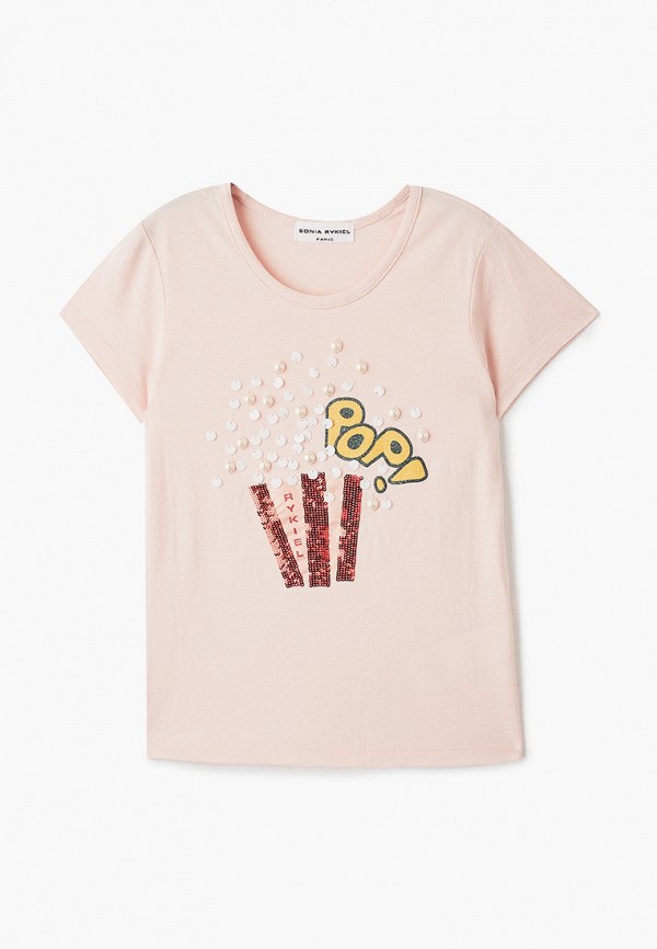 футболка с коротким рукавом sonia rykiel для девочки, розовая