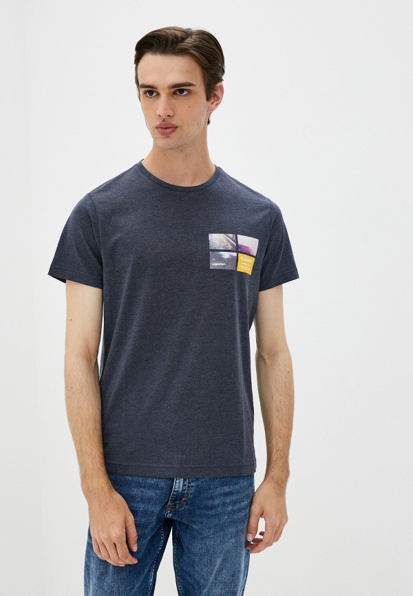 мужская футболка с коротким рукавом s.oliver, синяя