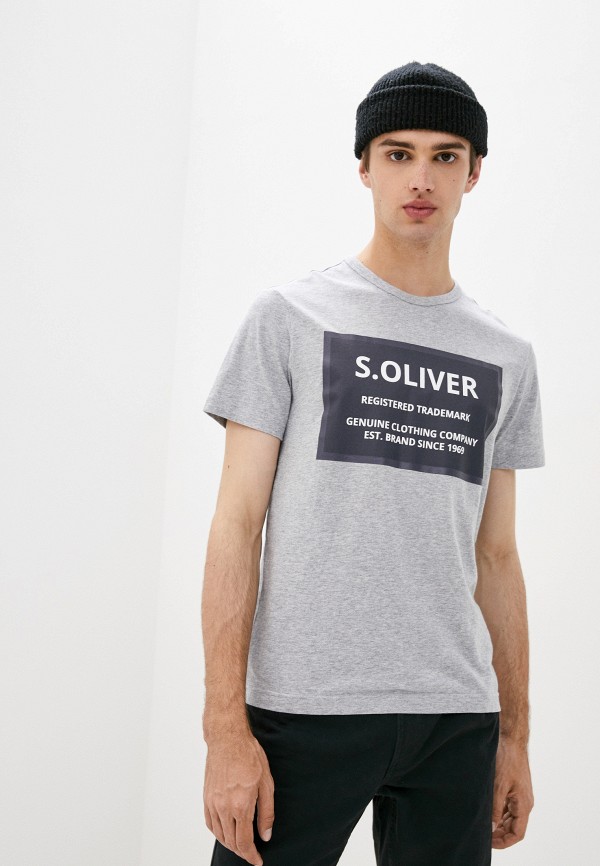 мужская футболка с коротким рукавом s.oliver, серая