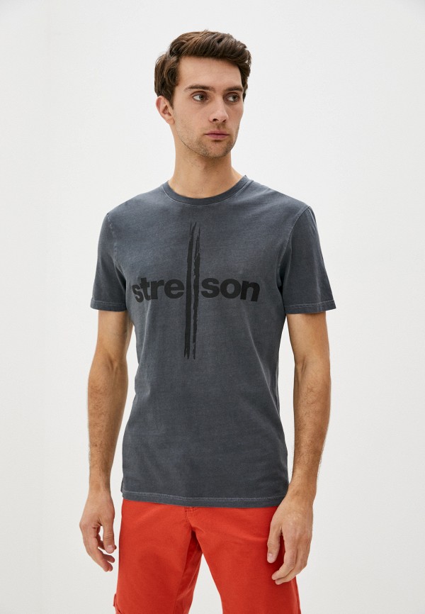 мужская футболка с коротким рукавом strellson, черная