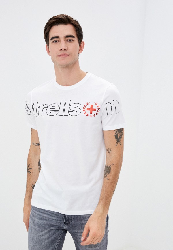 мужская футболка с коротким рукавом strellson, белая