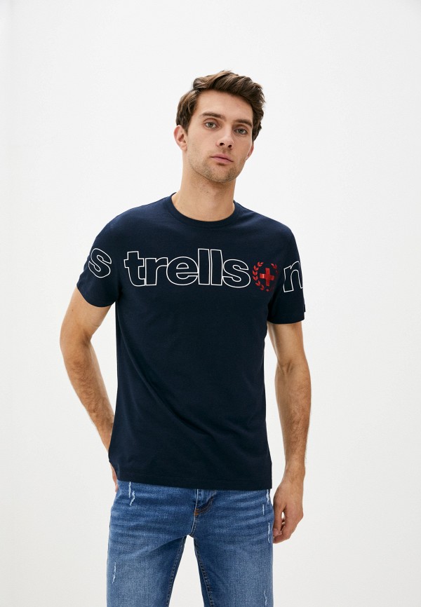 мужская футболка с коротким рукавом strellson, синяя