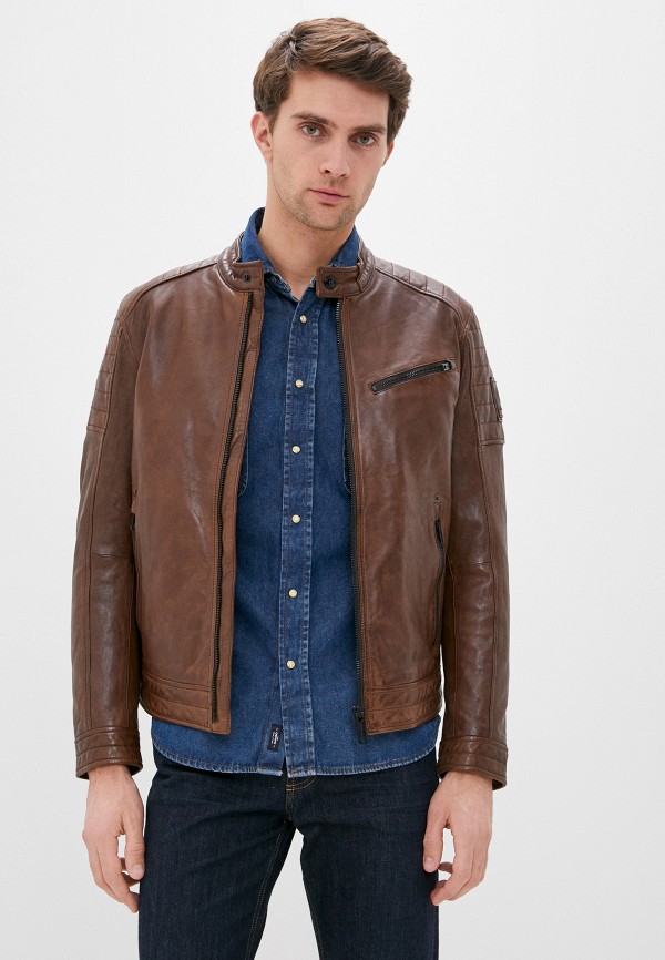 мужская куртка strellson, коричневая