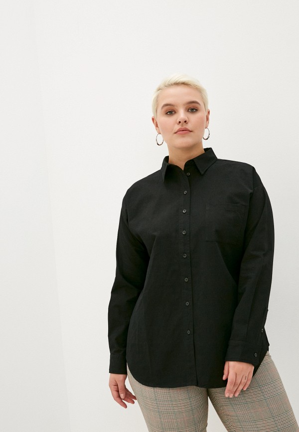 женская рубашка с длинным рукавом studio untold, черная