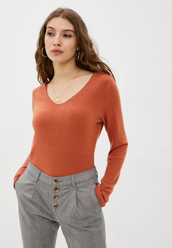 женский пуловер stitch & soul, оранжевый
