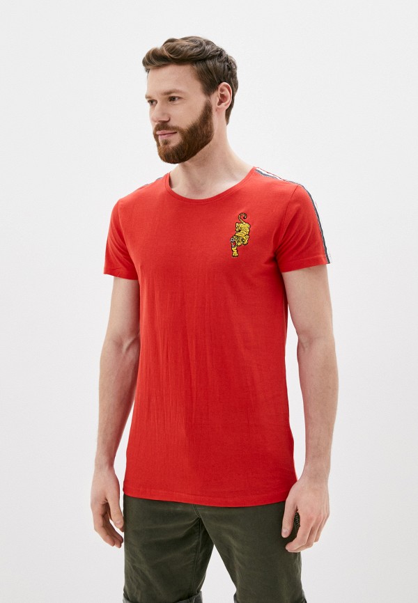 мужская футболка с коротким рукавом sublevel, красная