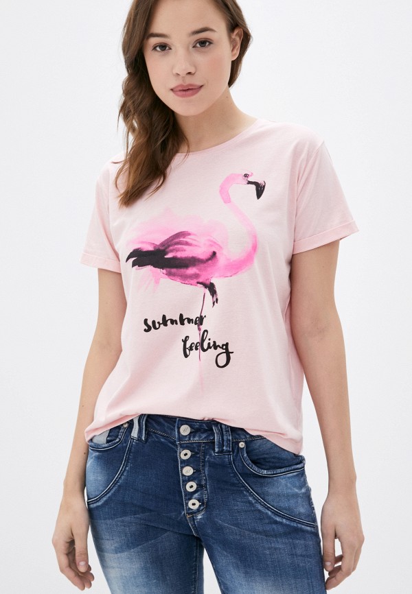 женская футболка sublevel, розовая