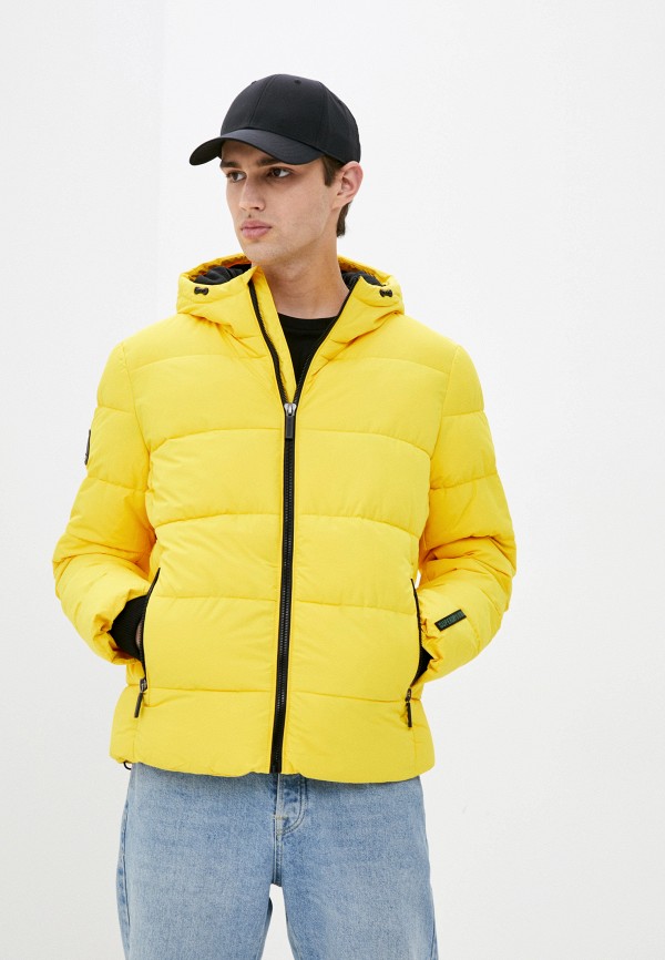 мужская куртка superdry, желтая