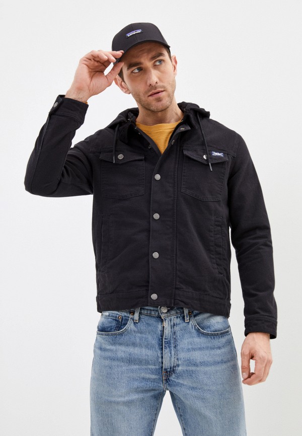 мужская джинсовые куртка superdry, черная