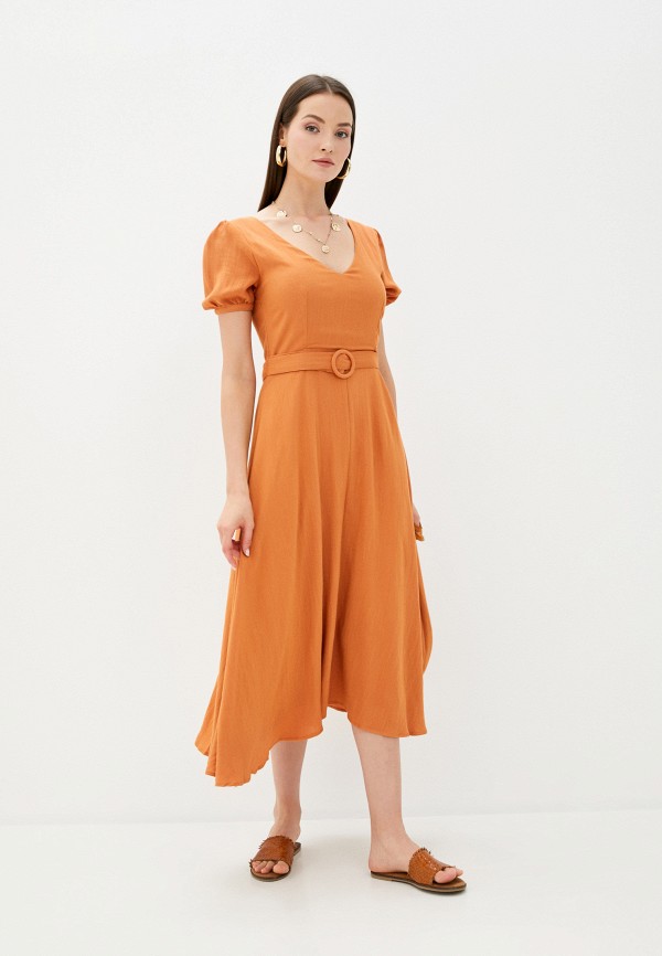 женское повседневные платье sweewe, оранжевое