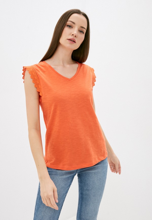 женская футболка taifun, оранжевая