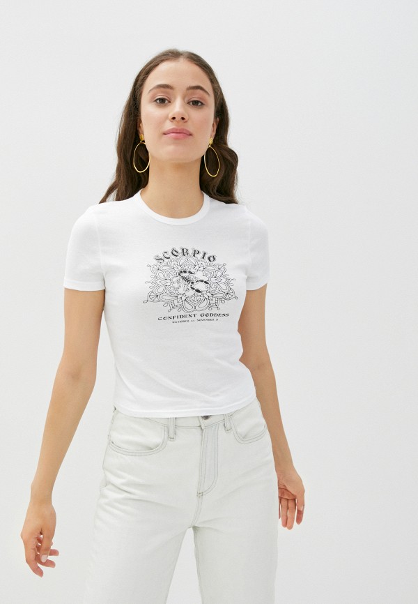 женская футболка topshop, белая