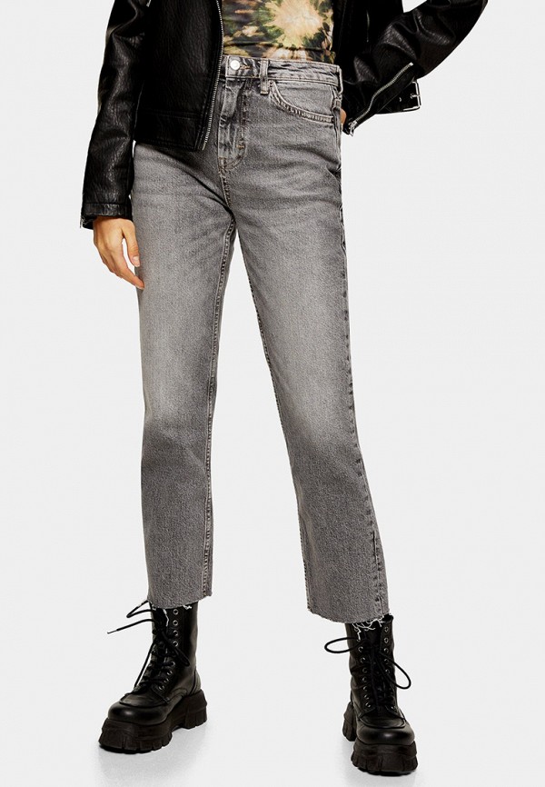 женские прямые джинсы topshop, серые