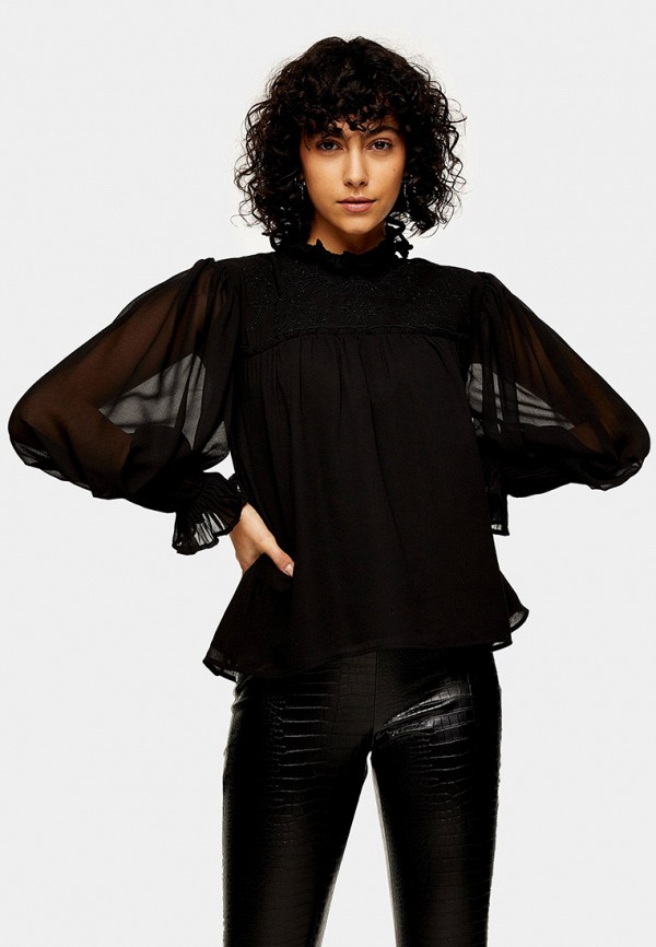 женская блузка topshop, черная