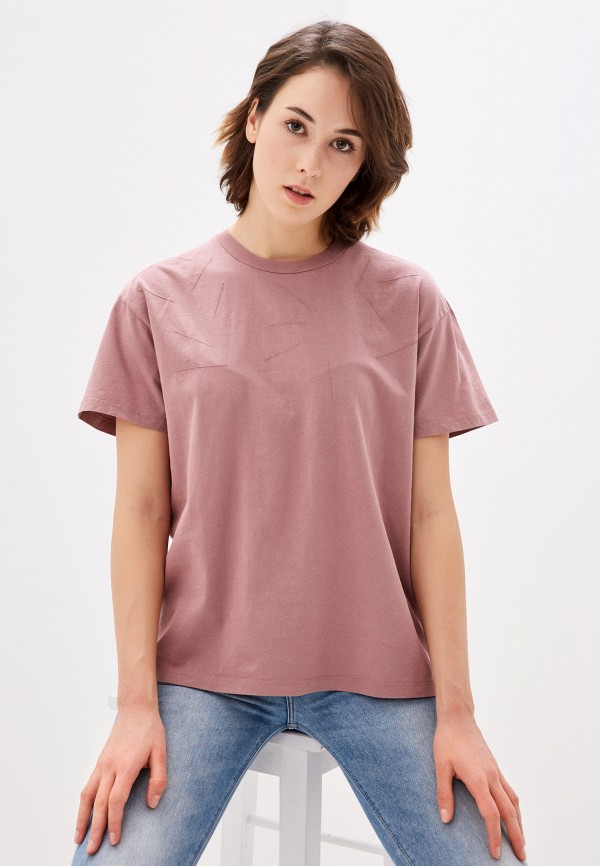 женская футболка topshop, розовая
