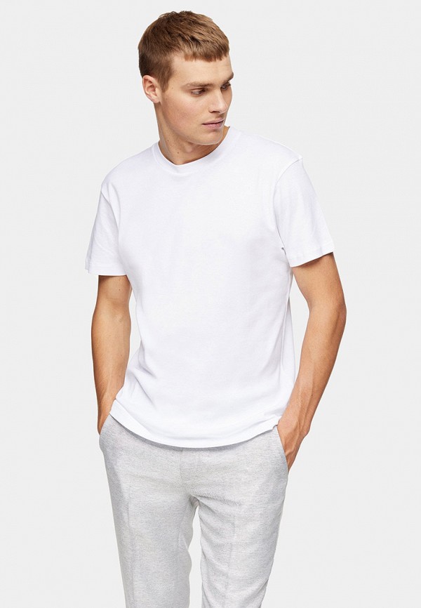 мужская футболка с коротким рукавом topman, белая