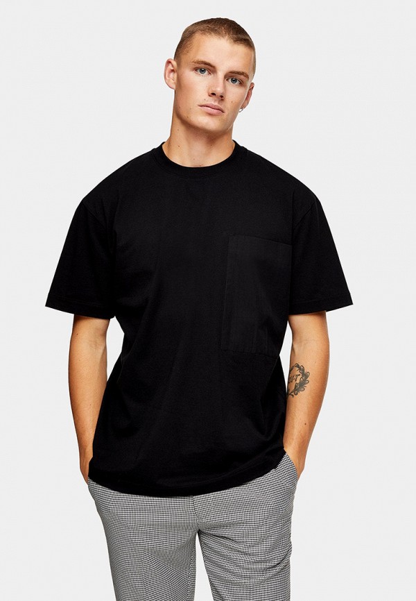 мужская футболка с коротким рукавом topman, черная
