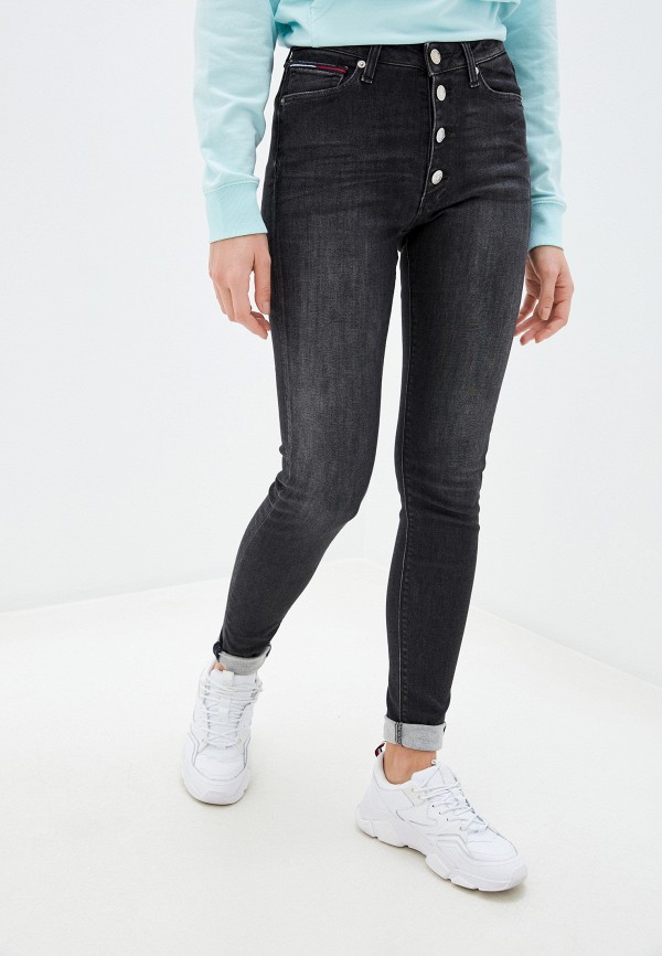 женские джинсы tommy jeans, черные