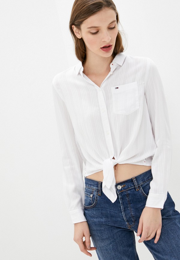 женская блузка tommy jeans, белая