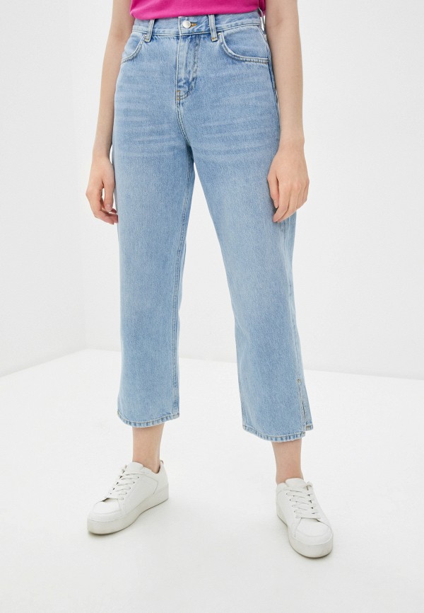 женские прямые джинсы topshop boutique, голубые