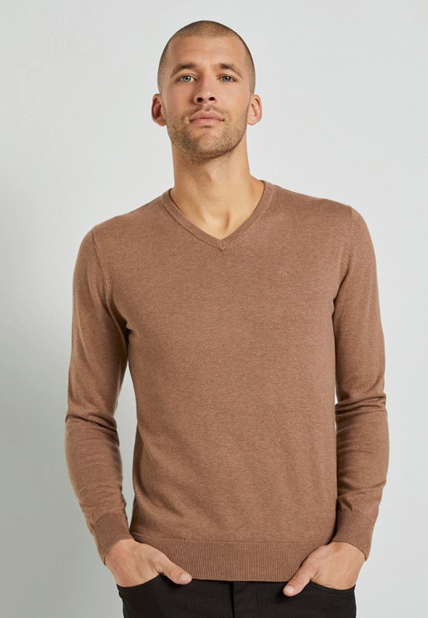 мужской пуловер tom tailor, коричневый