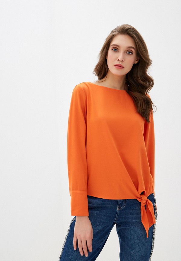 женская блузка tom tailor, оранжевая