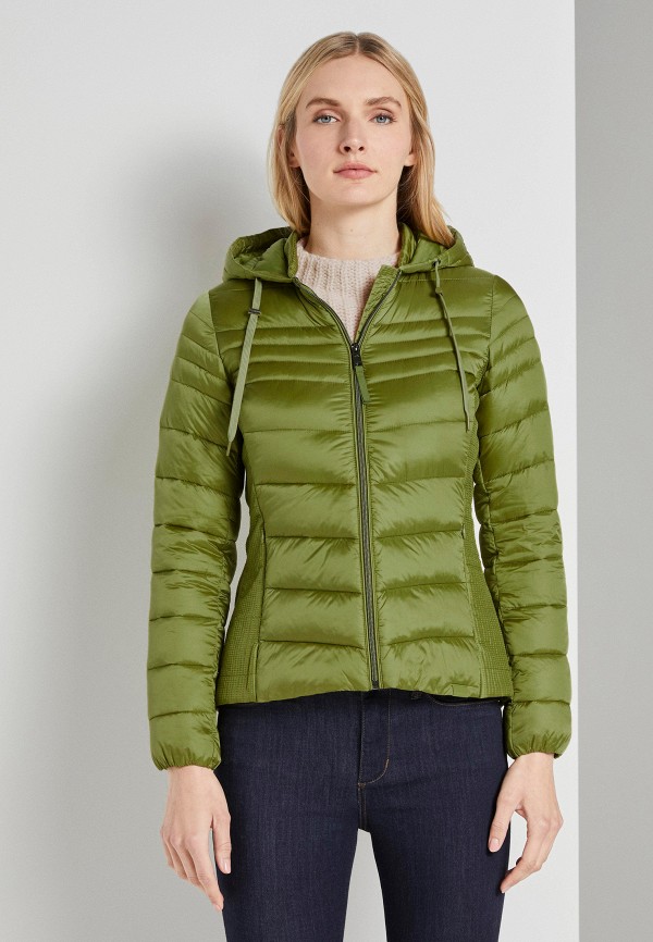 женская куртка tom tailor, зеленая