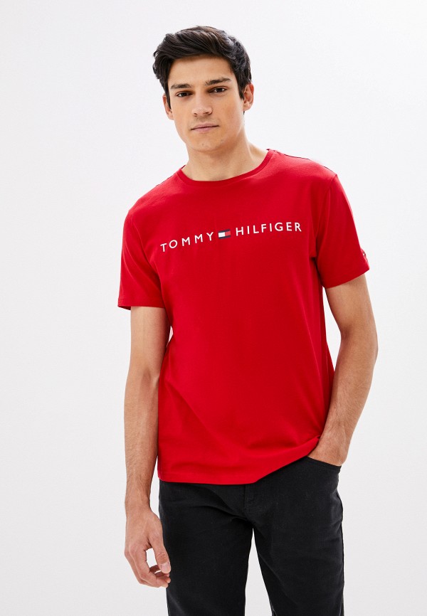 мужская футболка tommy hilfiger, красная