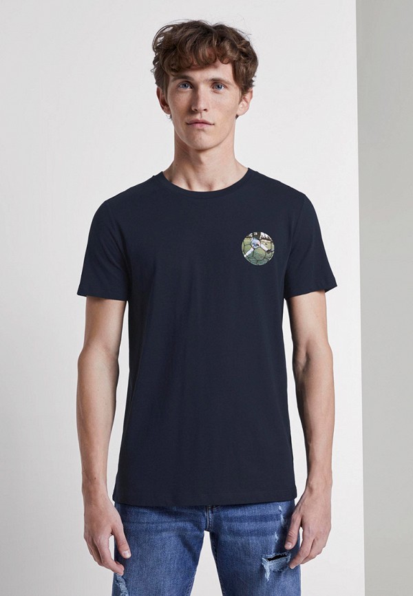 мужская футболка tom tailor, синяя