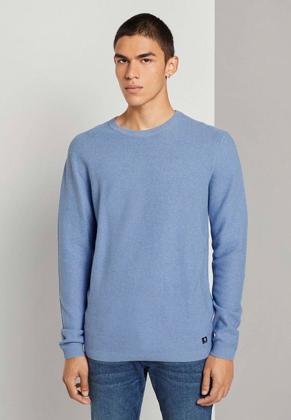 мужской пуловер tom tailor, голубой