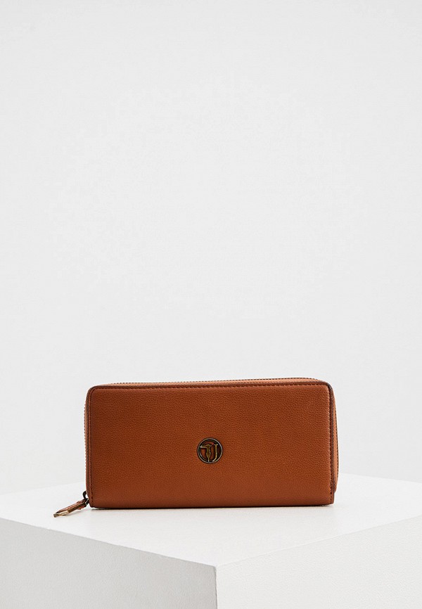 женский кошелёк trussardi, коричневый
