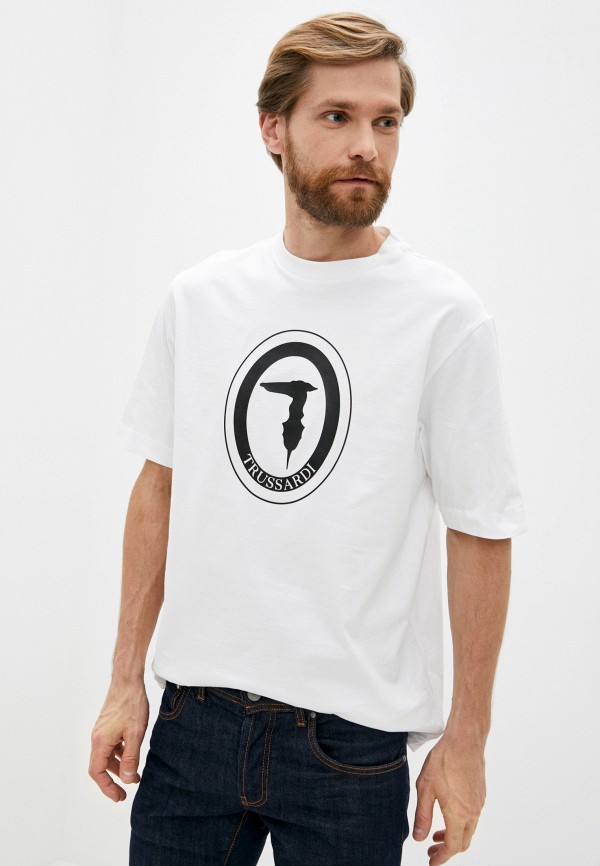 мужская футболка trussardi, белая