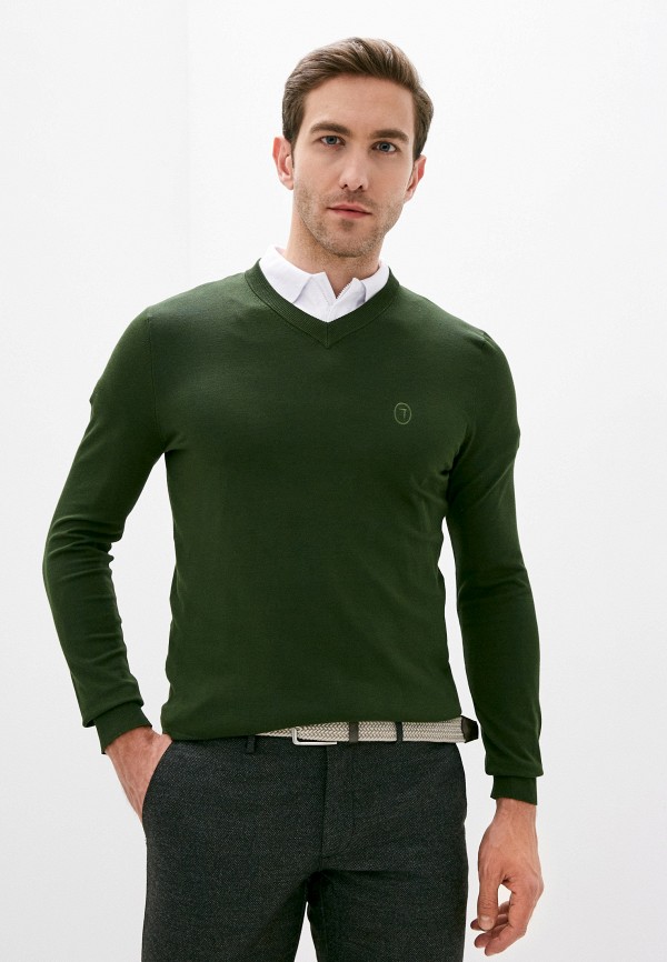 мужской пуловер trussardi, зеленый