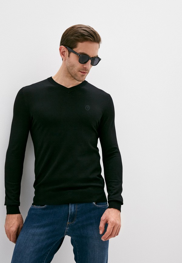 мужской пуловер trussardi, черный