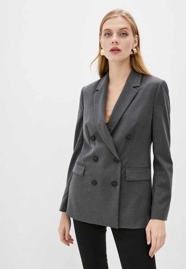 женский пиджак trussardi, серый
